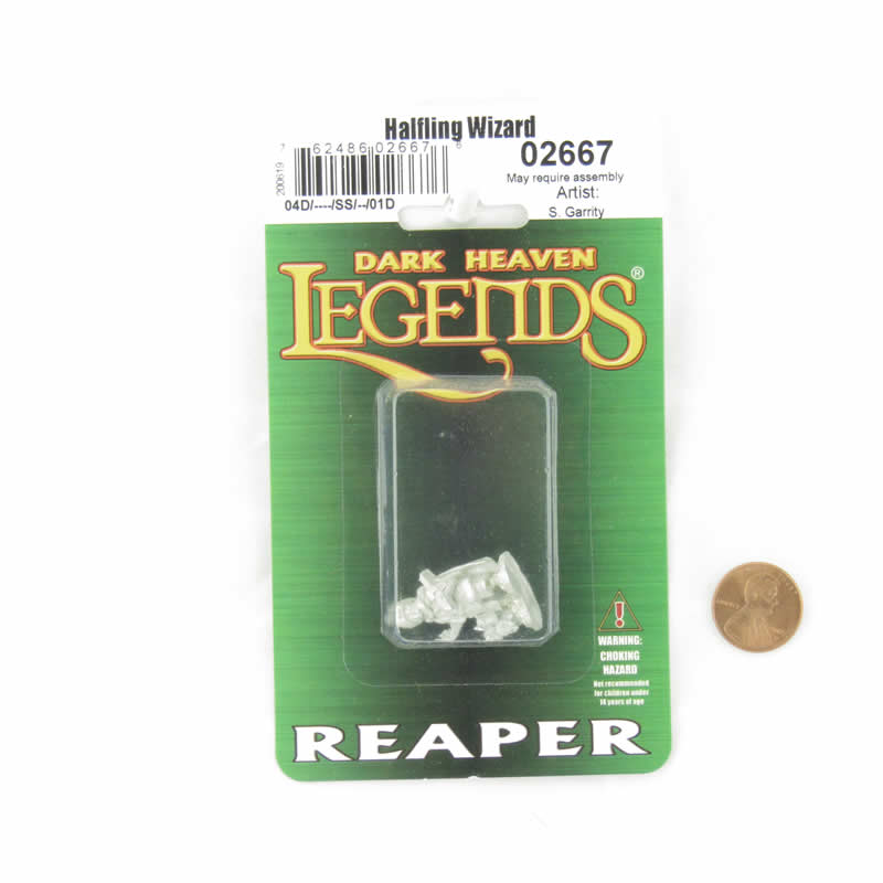 RPR02667 Halfling Wizard Miniature 25mm Heroic Scale Dark Heaven Legends 2nd Image