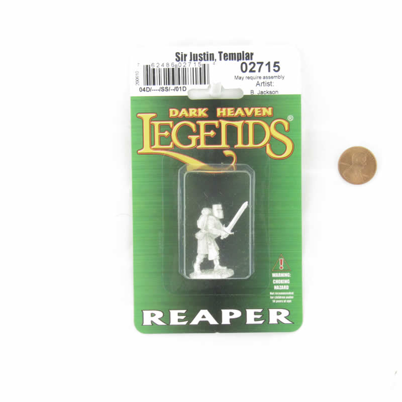 RPR02715 Sir Justin Templar Miniature 25mm Heroic Scale Dark Heaven Legends 2nd Image