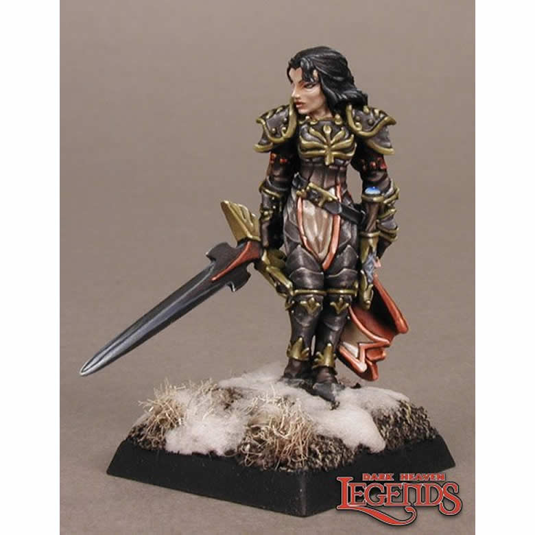 RPR02725 Alaine Female Paladin Miniature 25mm Heroic Scale Dark Heaven Legends Main Image