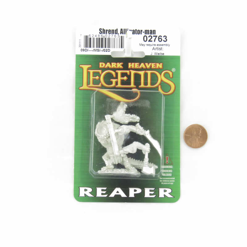 RPR02763 Alligator Man Shrend Miniature Figurine 25mm Heroic Scale Dark Heaven Legends 2nd Image