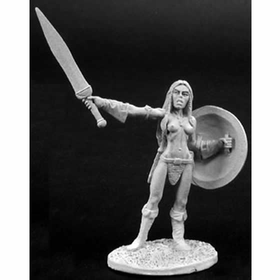 RPR02773 Tana Female Barbarian Miniature Figurine 25mm Heroic Scale Dark Heaven Legends Main Image