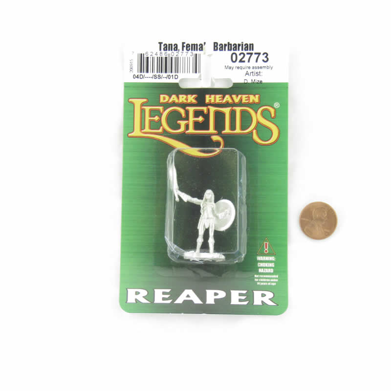 RPR02773 Tana Female Barbarian Miniature Figurine 25mm Heroic Scale Dark Heaven Legends 2nd Image