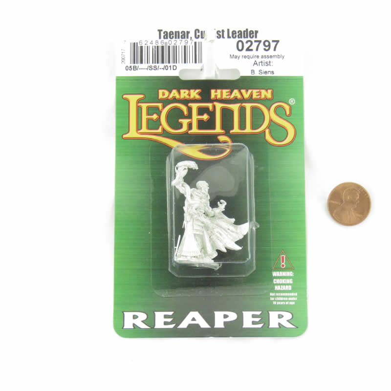 RPR02797 Taenar Cultist Leader Miniature Figurine 25mm Heroic Scale Dark Heaven Legends 2nd Image