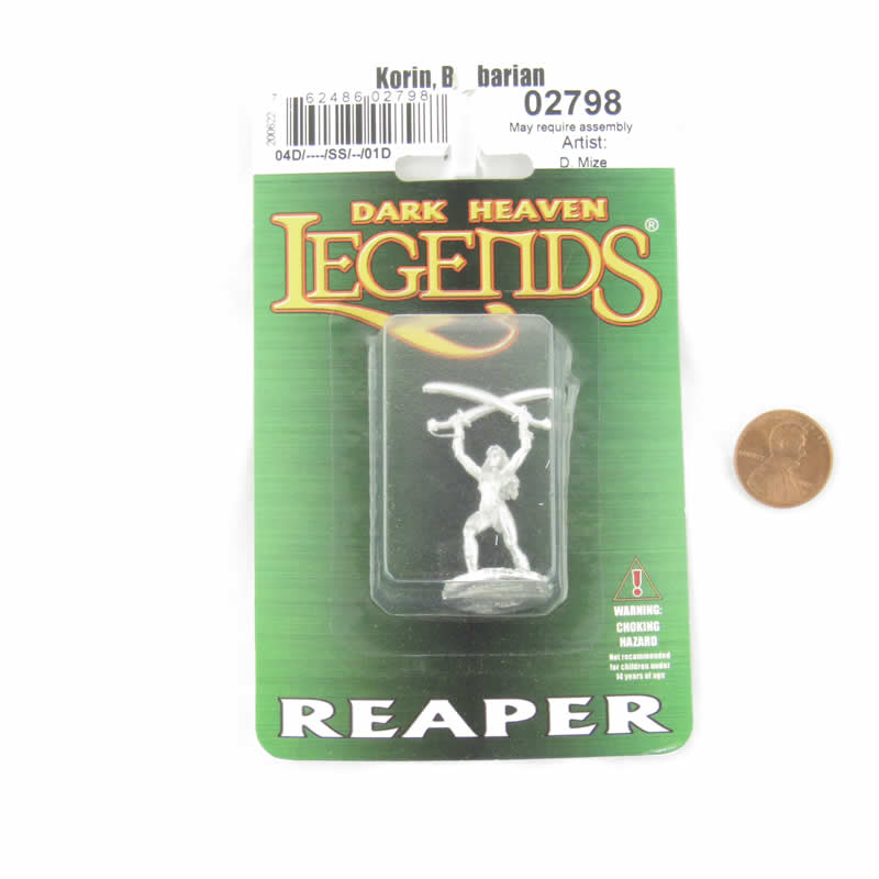 RPR02798 Korin Barbarian Miniature Figurine 25mm Heroic Scale Dark Heaven Legends 2nd Image