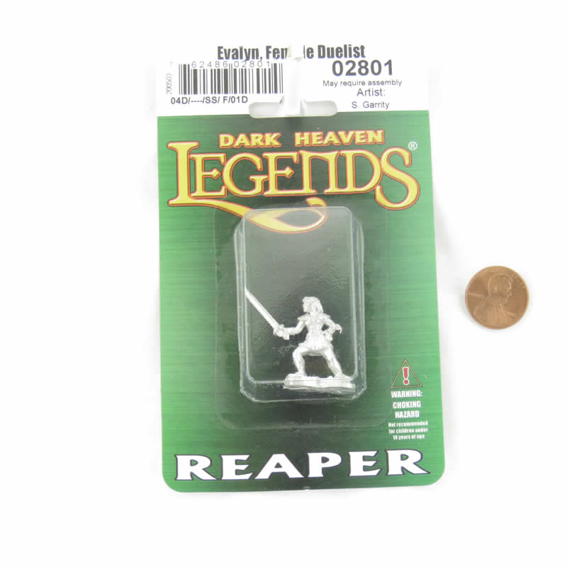 RPR02801 Evalyn Female Duelist Miniature Figurine 25mm Heroic Scale Dark Heaven Legends 2nd Image