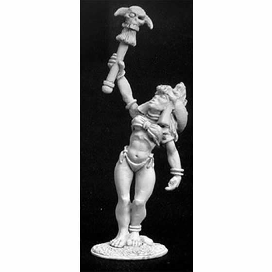 RPR02805 Rowena Barbarian Shaman Miniature Figurine 25mm Heroic Scale Dark Heaven Legends Main Image