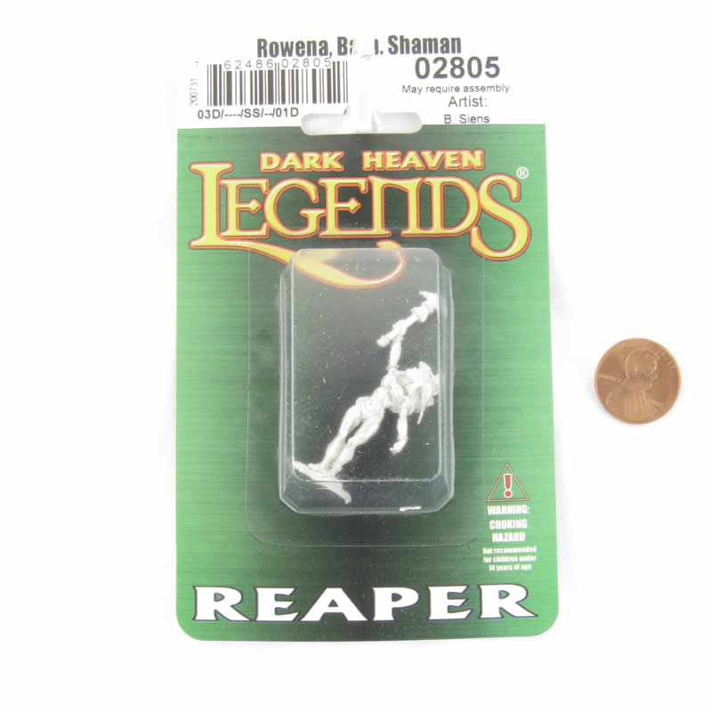 RPR02805 Rowena Barbarian Shaman Miniature Figurine 25mm Heroic Scale Dark Heaven Legends 2nd Image