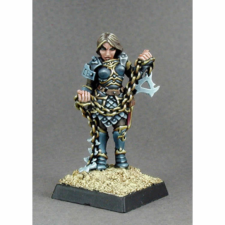 RPR02823 Rasia with Spiked Chain Miniature Figurine 25mm Heroic Scale Dark Heaven Legends Main Image