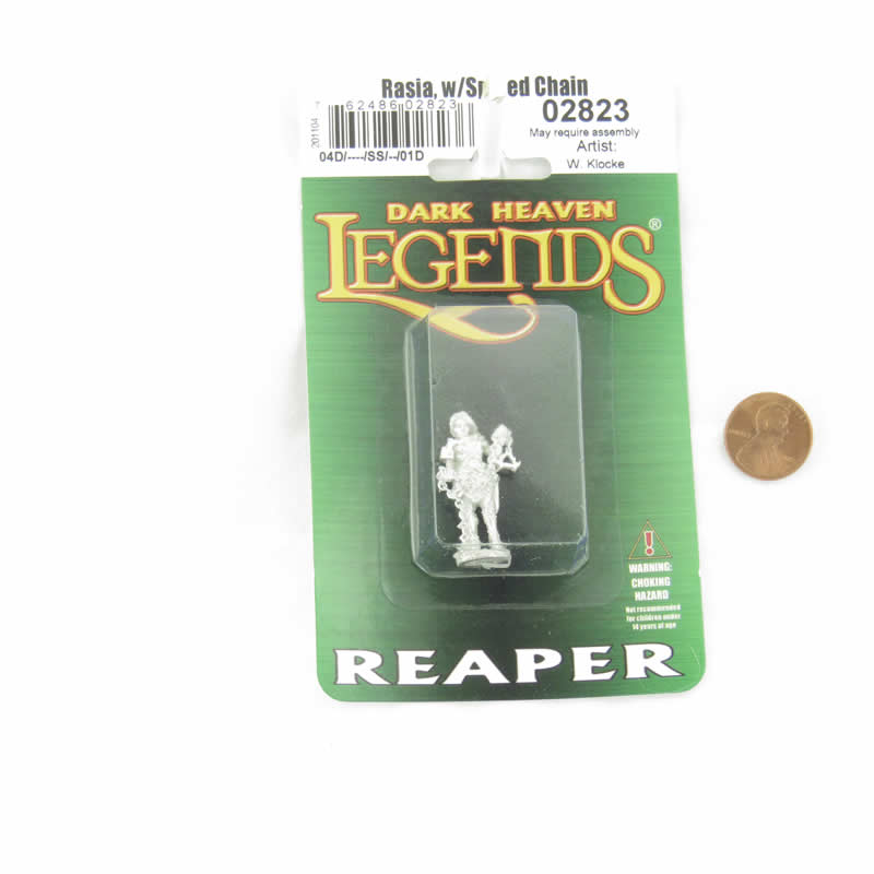 RPR02823 Rasia with Spiked Chain Miniature Figurine 25mm Heroic Scale Dark Heaven Legends 2nd Image