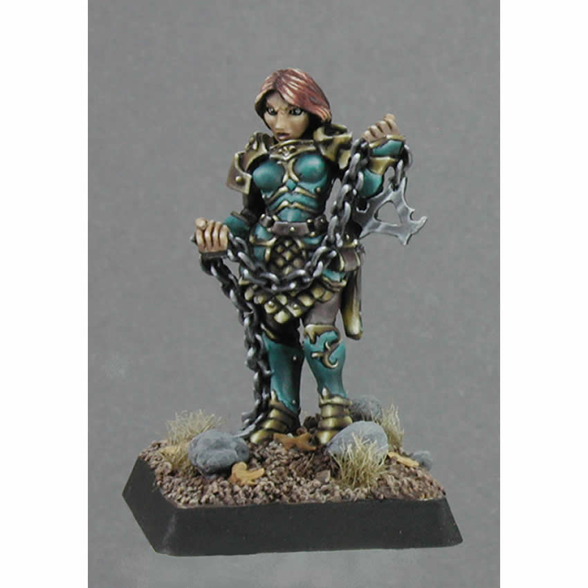 RPR02823 Rasia with Spiked Chain Miniature Figurine 25mm Heroic Scale Dark Heaven Legends 4th Image