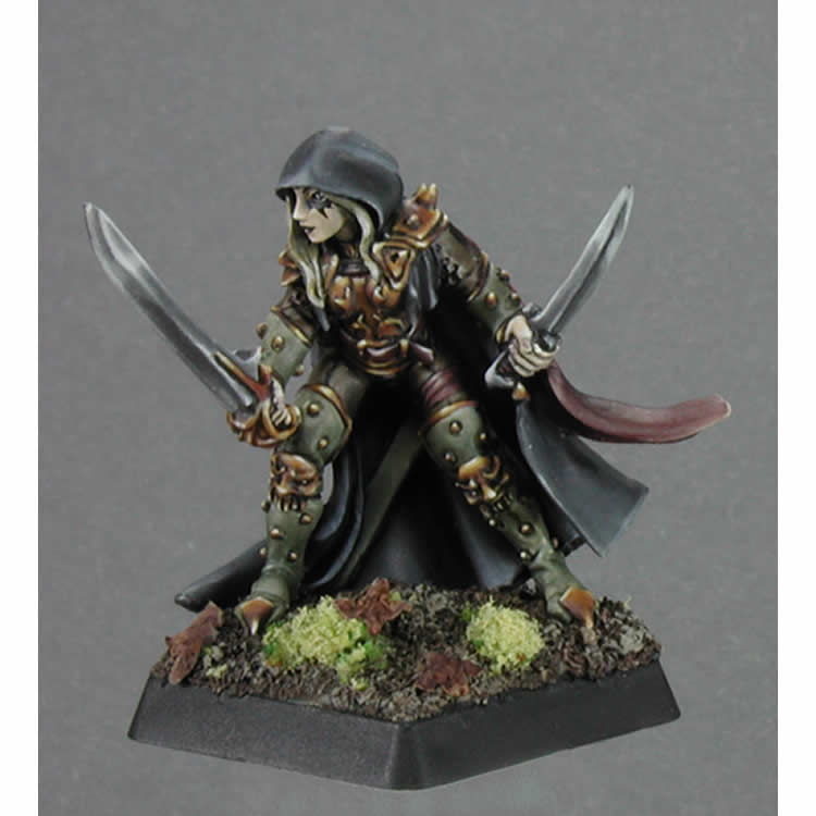 RPR02834 Deladrin Assassin Miniature Figurine 25mm Heroic Scale Dark Heaven Legends Main Image