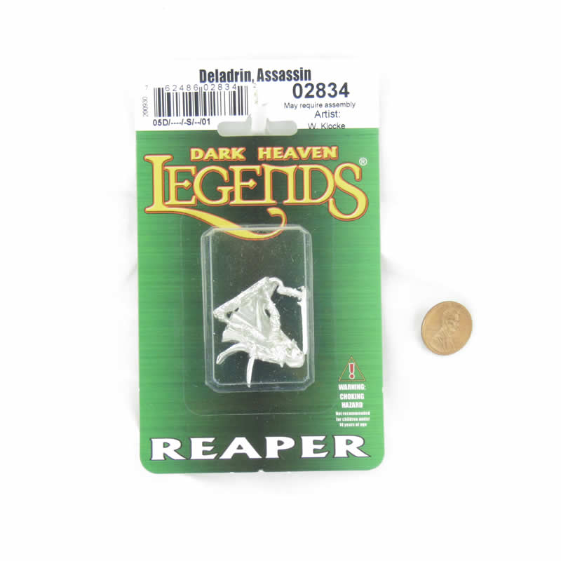 RPR02834 Deladrin Assassin Miniature Figurine 25mm Heroic Scale Dark Heaven Legends 2nd Image