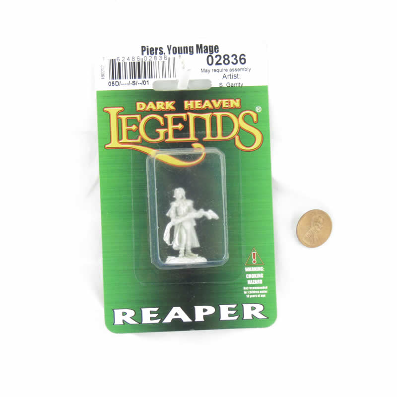 RPR02836 Piers Young Mage Miniature Figurine 25mm Heroic Scale Dark Heaven Legends 2nd Image