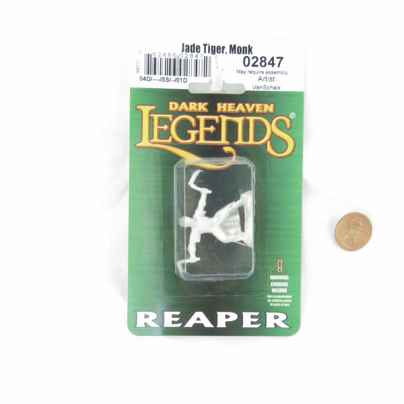 RPR02847Jade Tiger Monk Miniature Figurine 25mm Heroic Scale Dark Heaven Legends 2nd Image