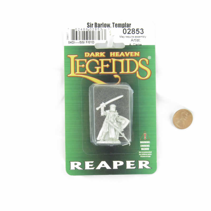 RPR02853 Sir Barlow Templar Miniature Figurine 25mm Heroic Scale Dark Heaven Legends 2nd Image