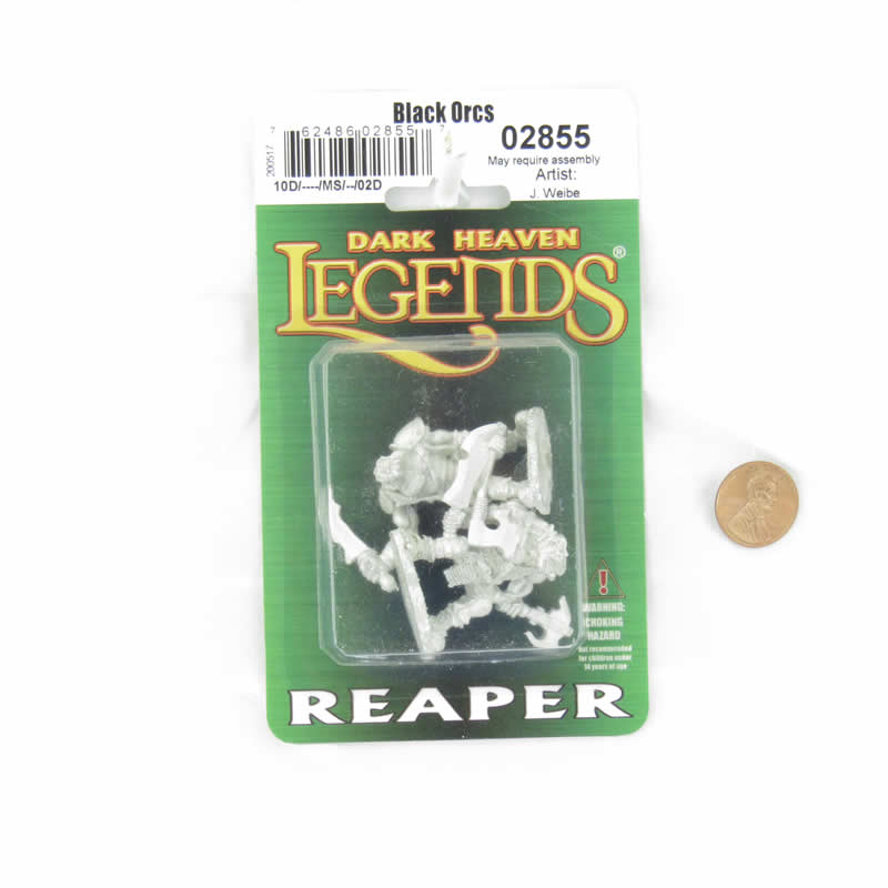 RPR02855 Black Orcs Miniature Figurine 25mm Heroic Scale Dark Heaven Legends 2nd Image