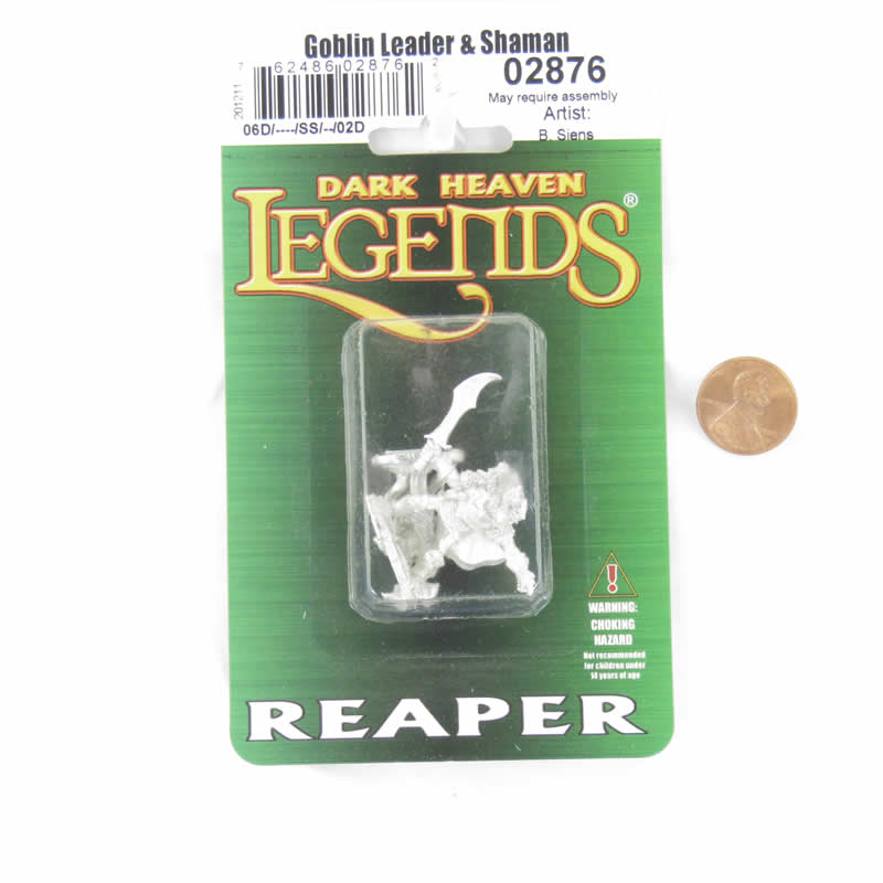 RPR02876 Goblin Leader and Shaman Miniature Figurine 25mm Heroic Scale 2nd Image