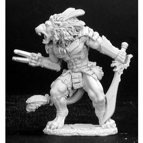 RPR02880 Lion Man Miniature Figurine 25mm Heroic Scale Dark Heaven Legends Main Image