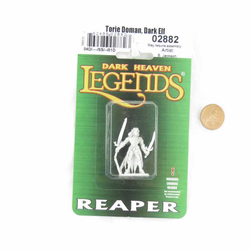 RPR02882 Torie Doman Dark Elf Miniature 25mm Heroic Scale Dark Heaven Legends 2nd Image