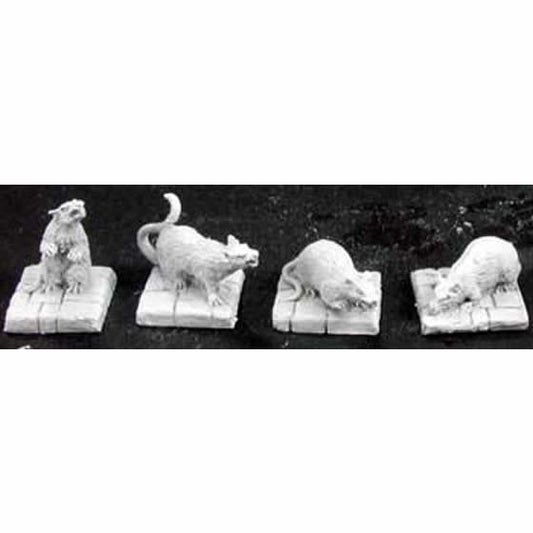 RPR02889 Dire Rats (4) Miniature 25mm Heroic Scale Dark Heaven Legends Main Image