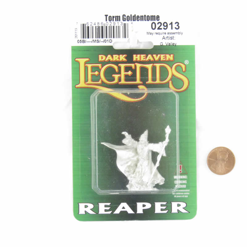 RPR02913 Torm Goldentome Miniature Figure 25mm Heroic Scale Dark Heaven Legends Reaper Miniatures 2nd Image