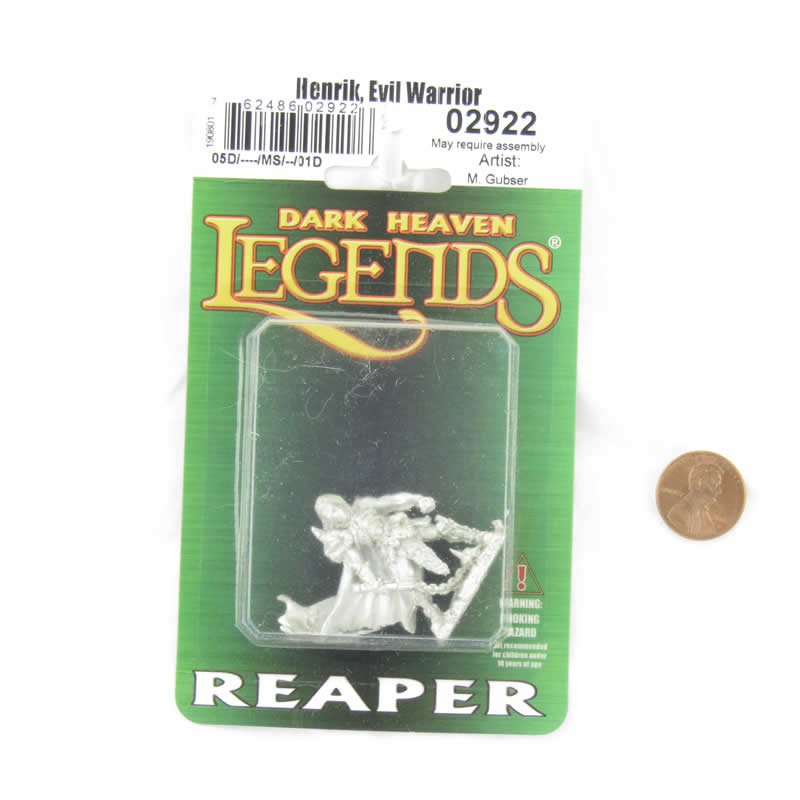 RPR02922 Henrik Evil Warrior Miniature Figure 25mm Heroic Scale Dark Heaven Legends 2nd Image