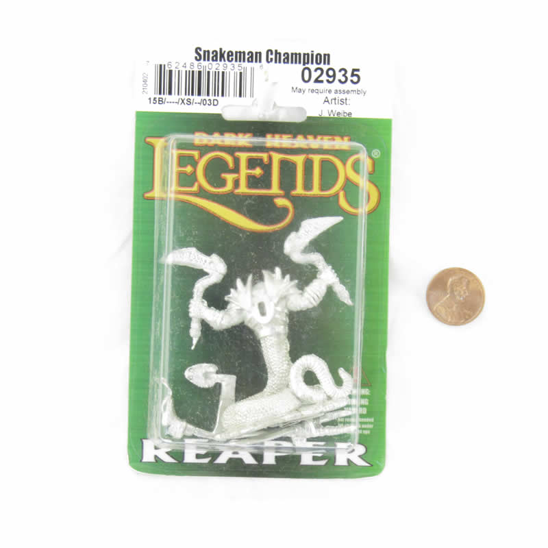 RPR02935 Snakeman Champion Miniature Figure 25mm Heroic Scale Dark Heaven Legends 2nd Image