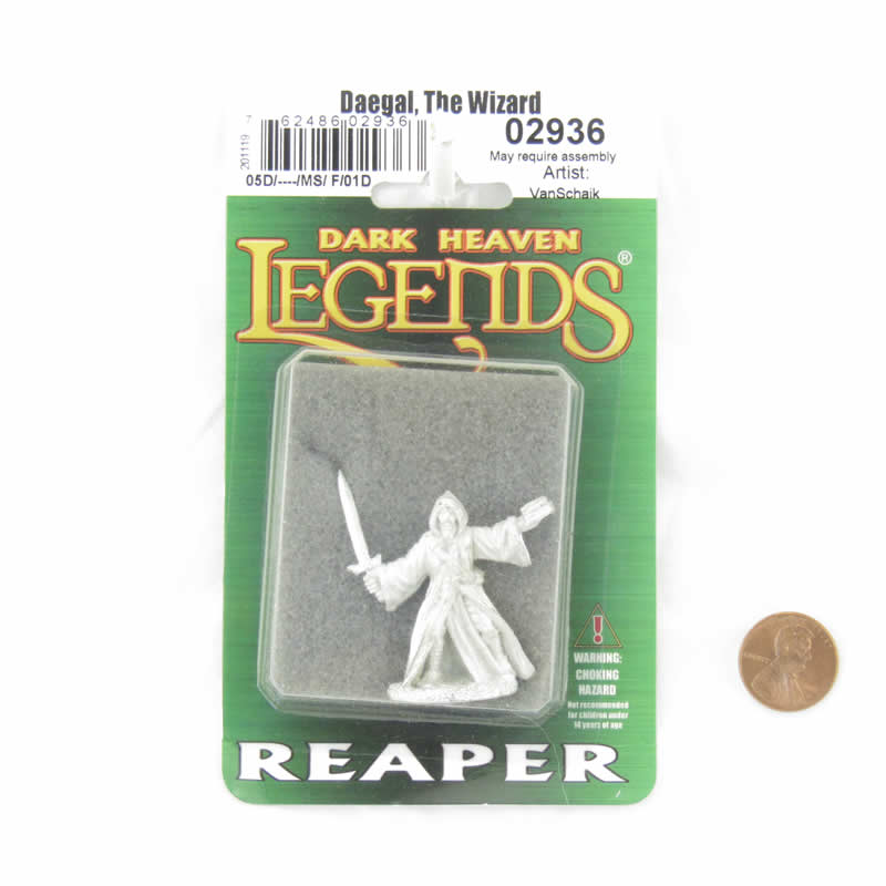 RPR02936 Daegal The Wizard Miniature Figure 25mm Heroic Scale Dark Heaven Legends 2nd Image