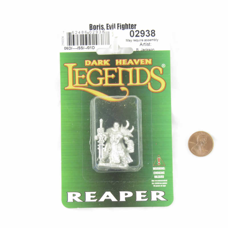 RPR02938 Boris Evil Fighter Miniature Figure 25mm Heroic Scale Dark Heaven Legends 2nd Image