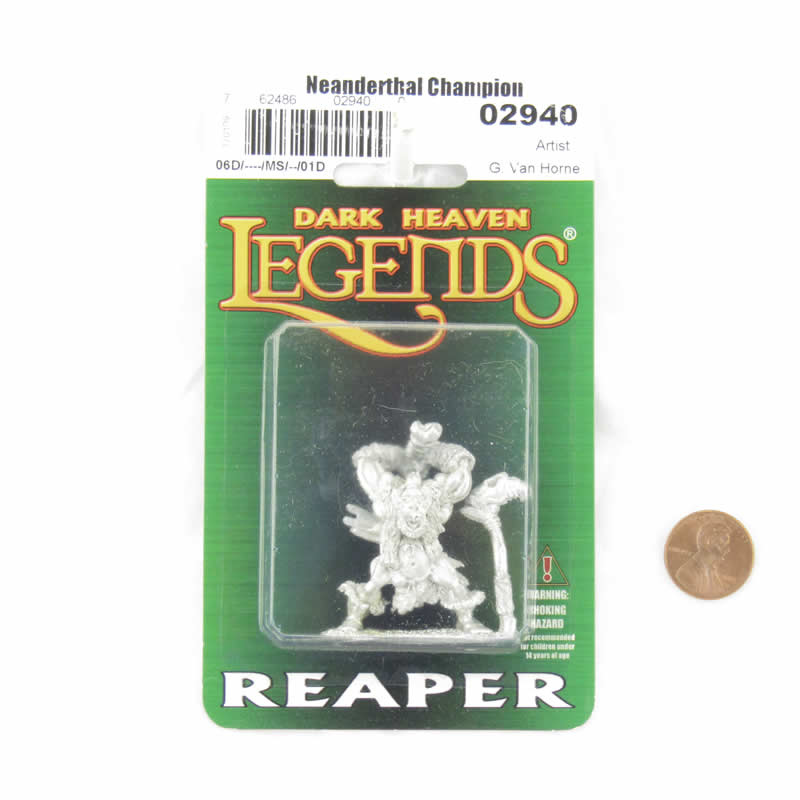 RPR02940 Neanderthal Champion Miniature Figure 25mm Heroic Scale Dark Heaven Legends 2nd Image