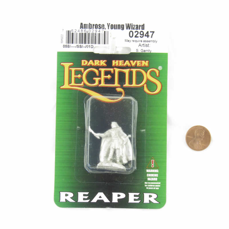 RPR02947 Ambrose Young Wizard Miniature Figure 25mm Heroic Scale Dark Heaven Legends 2nd Image