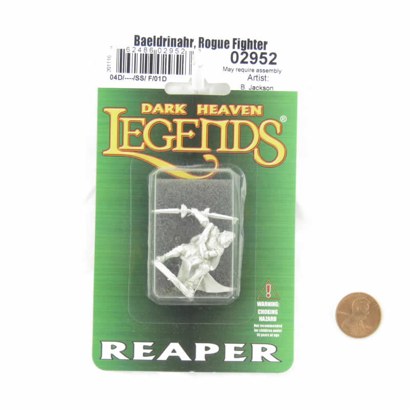 RPR02952 Baeldrinahr Rogue Fighter Miniature Figure 25mm Heroic Scale Dark Heaven Legends 2nd Image