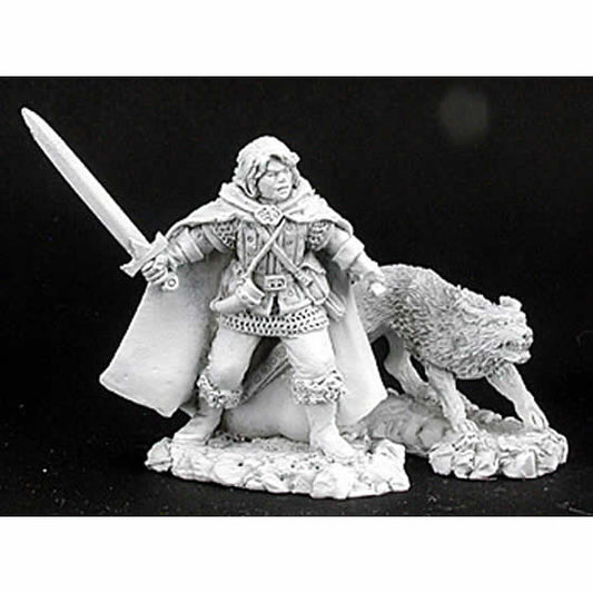 RPR02973 Cullen and Ash Ranger and Wolf Miniature Figure 25mm Heroic Scale Dark Heaven Legends Main Image