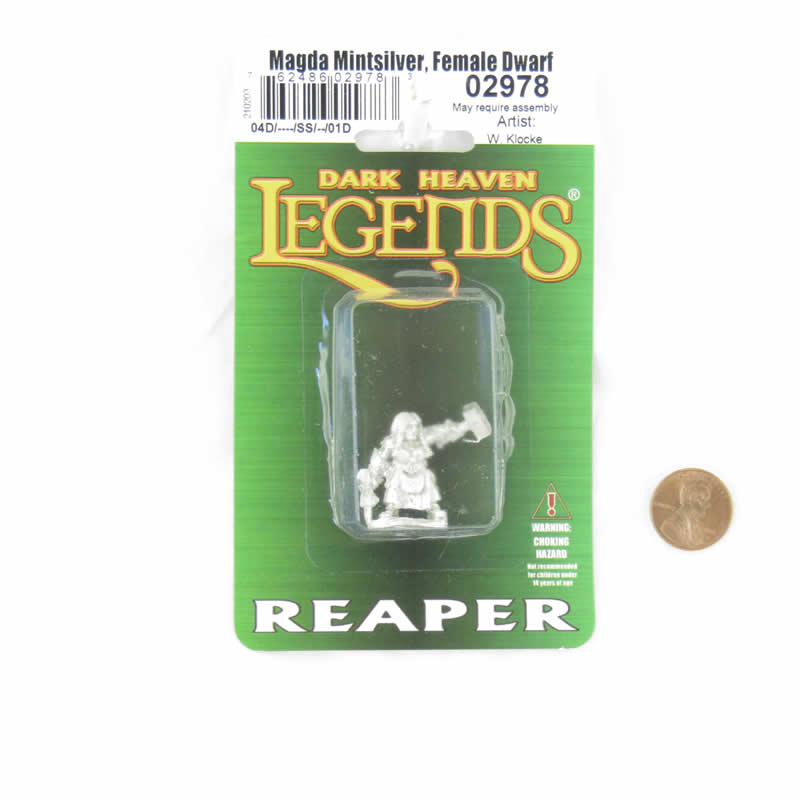 RPR02978 Magda Mintsilver Female Dwarf Miniature Figure 25mm Heroic Scale Dark Heaven Legends 2nd Image