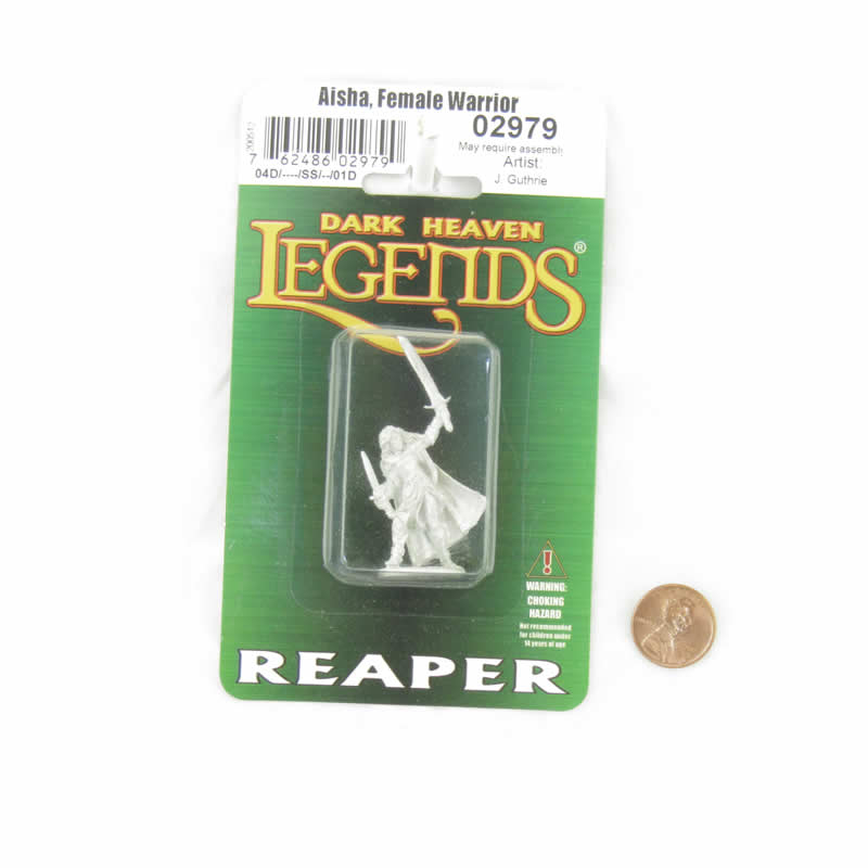 RPR02979 Aisha Female Warrior Miniature Figure 25mm Heroic Scale Dark Heaven Legends 2nd Image