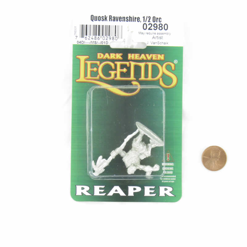 RPR02980 Quosk Ravensire Half-orc Druid Miniature Figure 25mm Heroic Scale Dark Heaven Legends 2nd Image