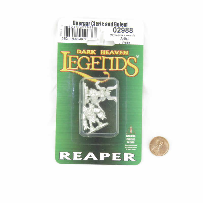 RPR02988 Duergar Cleric and Golem Miniature Figure 25mm Heroic Scale Dark Heaven Legends 2nd Image