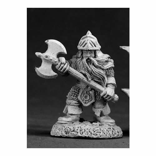 RPR03002 Gar Ironhorn Dwarf Warrior Miniature 25mm Heroic Scale Main Image