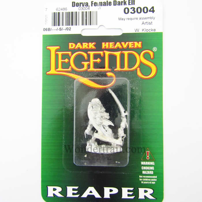 RPR03004 Dorva Female Dark Elf Miniature 25mm Heroic Scale 2nd Image