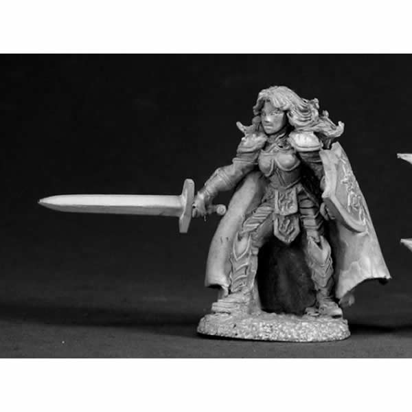 RPR03006 Jana Blackfire Female Warrior Miniature 25mm Heroic Scale Main Image