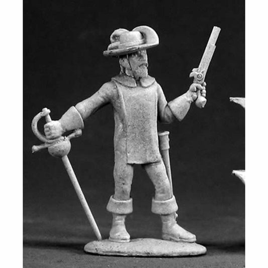 RPR03011 Alfonso Musketeer Miniature Figure 25mm Heroic Scale Dark Heaven Legends Reaper Miniatures Main Image