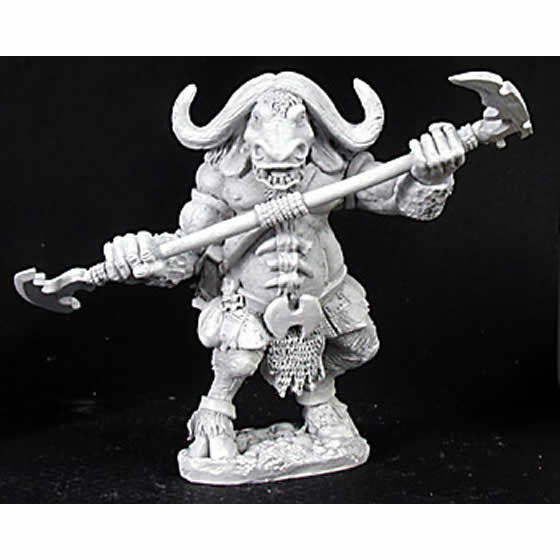 RPR03013 Yera Water Buffalo Minotaur Miniature Figure 25mm Heroic Scale Dark Heaven Legends Reaper Miniatures Main Image