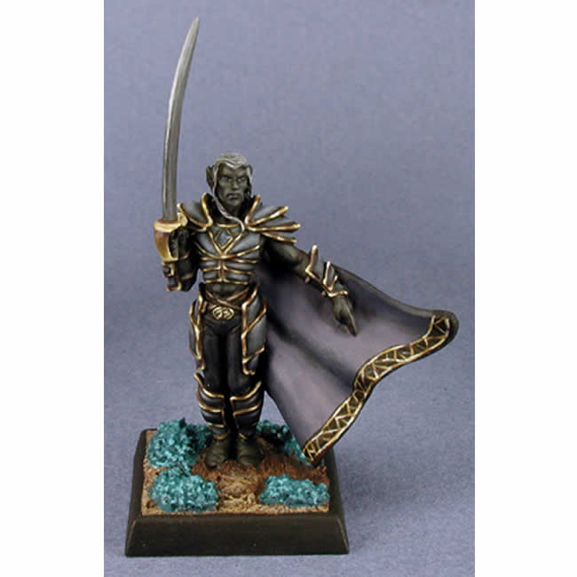 RPR03016 Toreth Male Dark Elf Miniature Figure 25mm Heroic Scale Dark Heaven Legends Reaper Miniatures 3rd Image