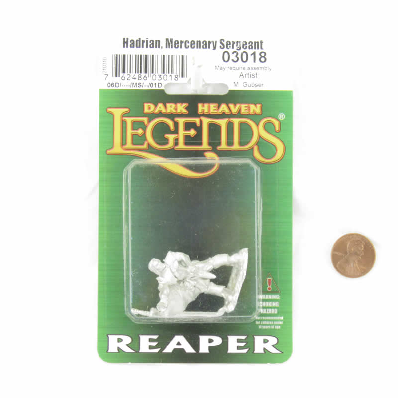 RPR03018 Hadrian Mercenary Sergeant Miniature Figure 25mm Heroic Scale Dark Heaven Legends Reaper Miniatures 2nd Image