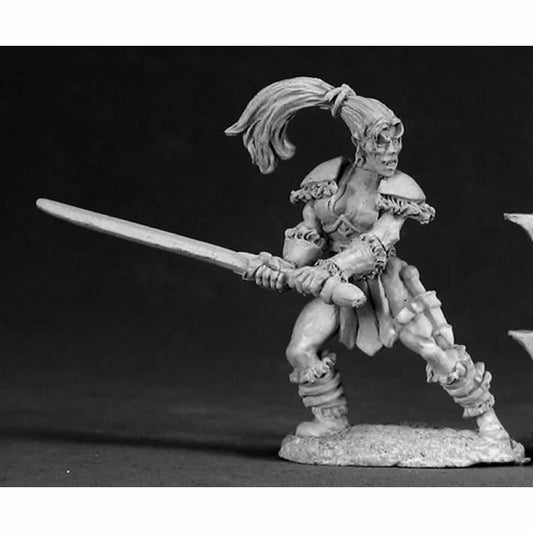 RPR03019 Lathula Female Barbarian Miniature Figure 25mm Heroic Scale Dark Heaven Legends Reaper Miniatures Main Image
