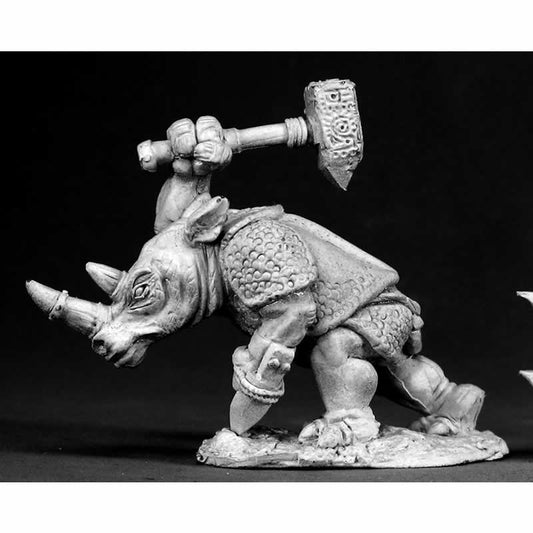 RPR03020 Barak Rhino Man Miniature Figure 25mm Heroic Scale Dark Heaven Legends Reaper Miniatures Main Image