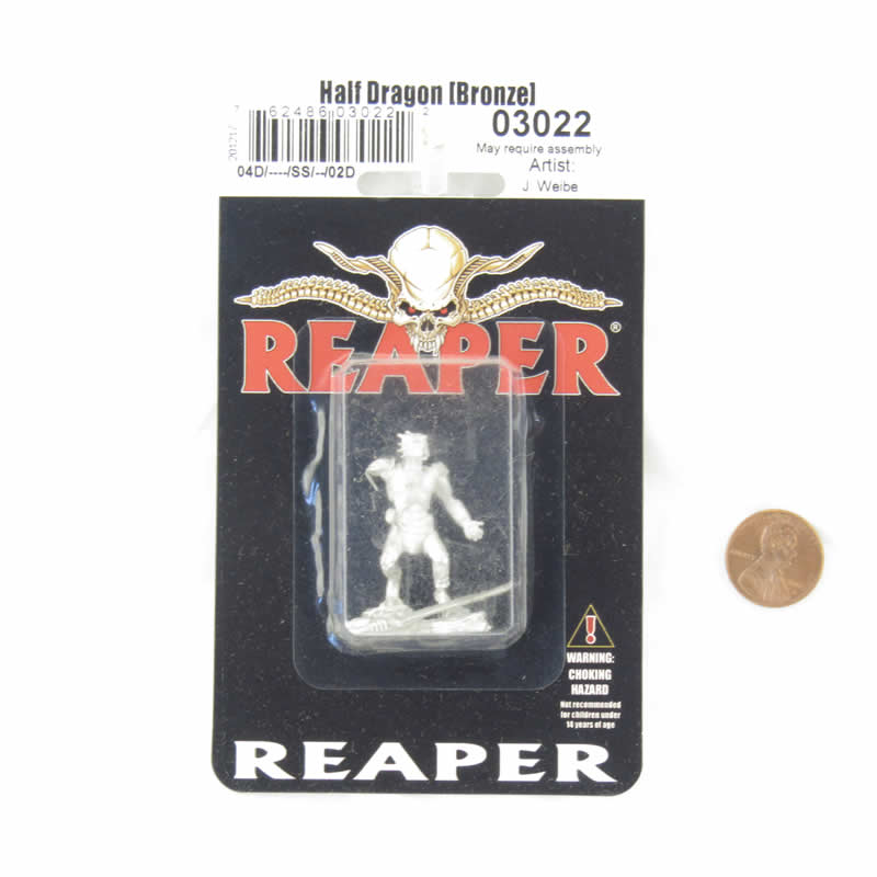 RPR03022 Half Dragon bronze Miniature Figure 25mm Heroic Scale Dark Heaven Legends Reaper Miniatures 2nd Image