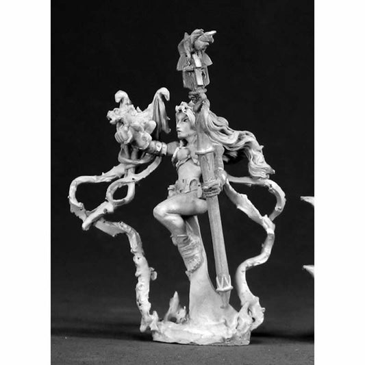 RPR03025 Pharess Fire Sorceress Miniature Figure 25mm Heroic Scale Dark Heaven Legends Reaper Miniatures Main Image