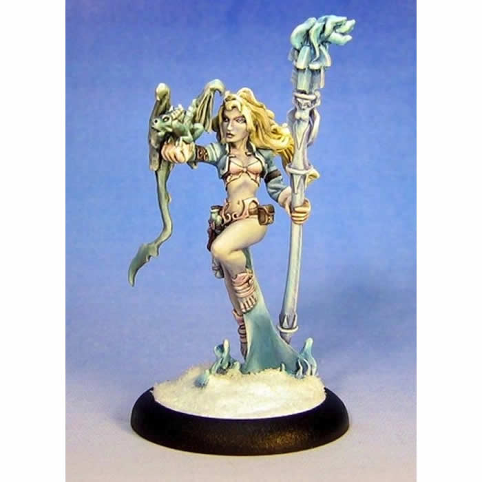 RPR03025 Pharess Fire Sorceress Miniature Figure 25mm Heroic Scale Dark Heaven Legends Reaper Miniatures 4th Image