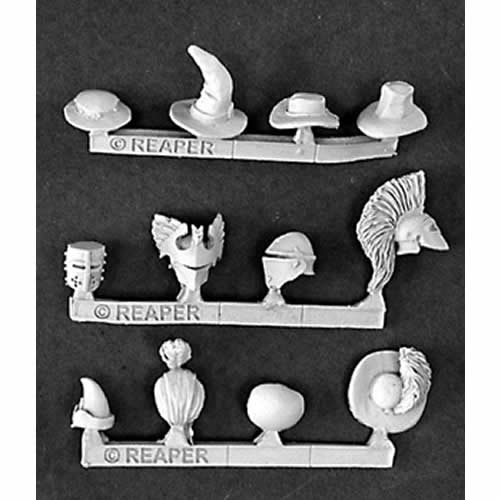 RPR03202 Hats and Helmets Miniature 25mm Heroic Scale Dark Heaven Main Image